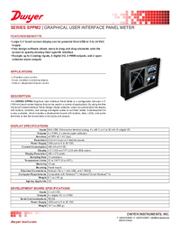 Thumbnail of document Data Sheet - Series SPPM2 Graphical User Interface Panel Meter